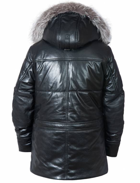 BALTO LEATHER PARKA LONG
