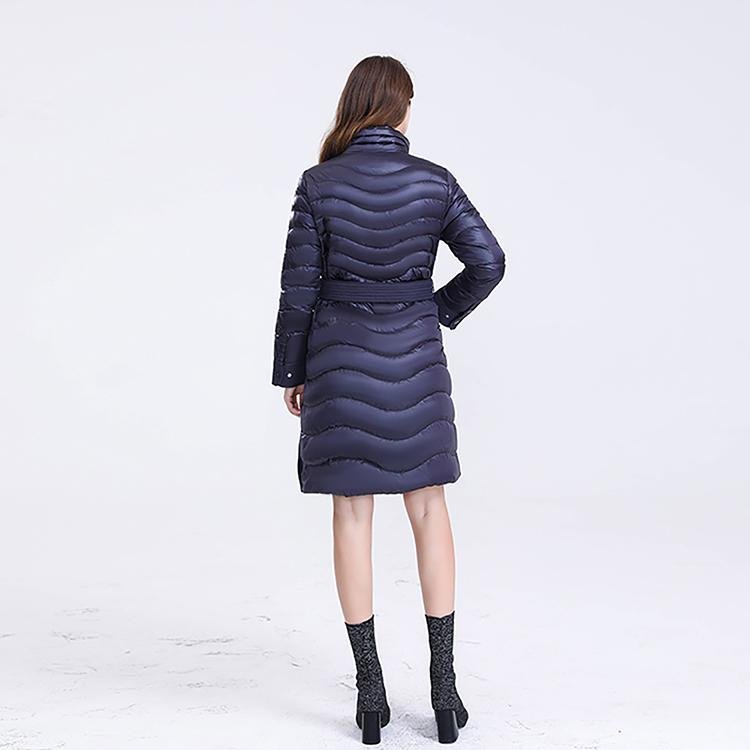 Longer Dark Purple Women's Down Jacket