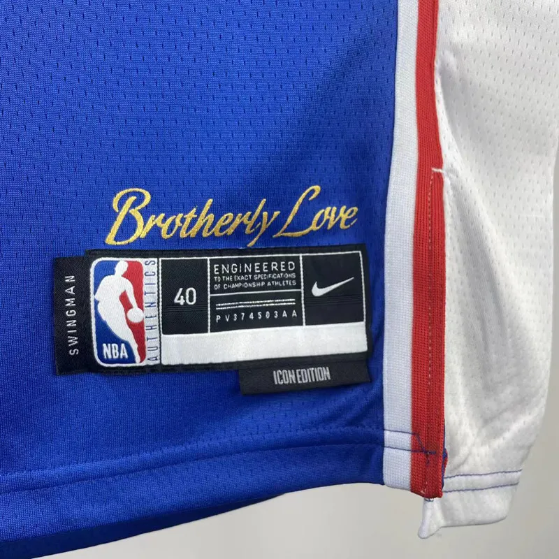 22-23 76ERS OUBRE JR. #9 Blue Top Quality Hot Pressing NBA Jersey (V领）