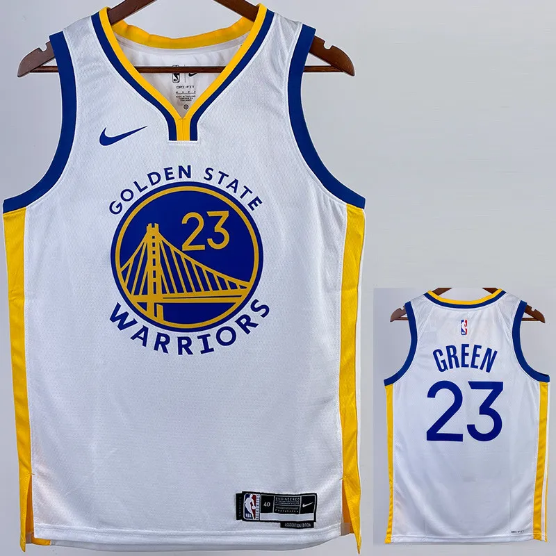 22-23 WARRIORS GREEN #23 White Top Quality Hot Pressing NBA Jersey