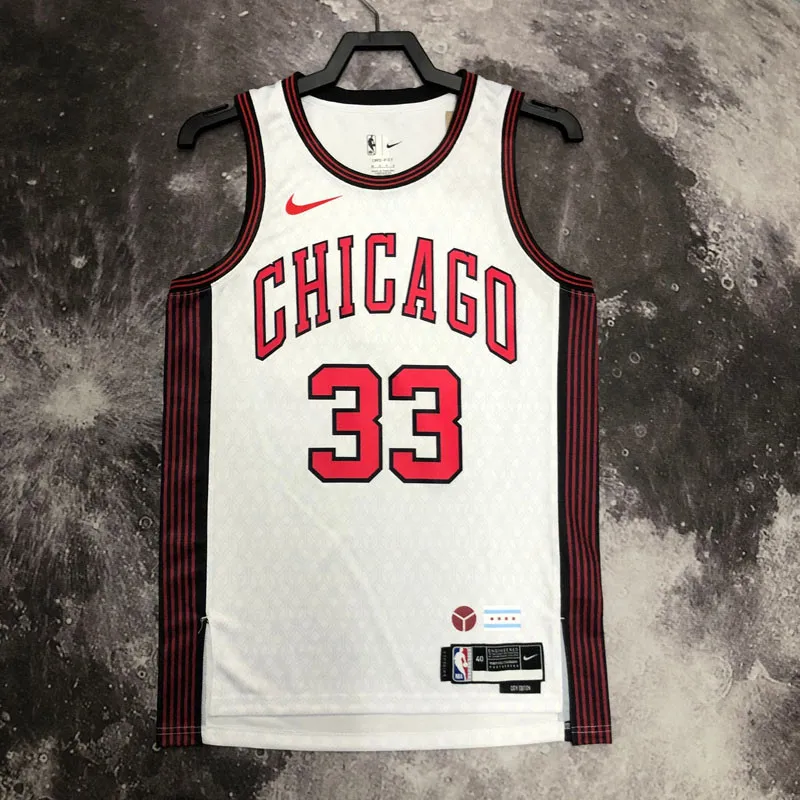 22-23 Bulls PIPPEN #33 White City Edition Top Quality Hot Pressing NBA Jersey