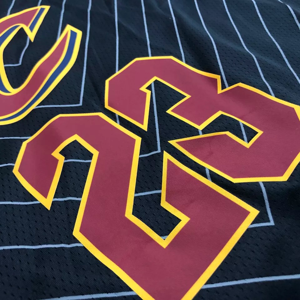 CLEVELAND JAMES # 23 Black Top Quality Hot Pressing NBA Jersey