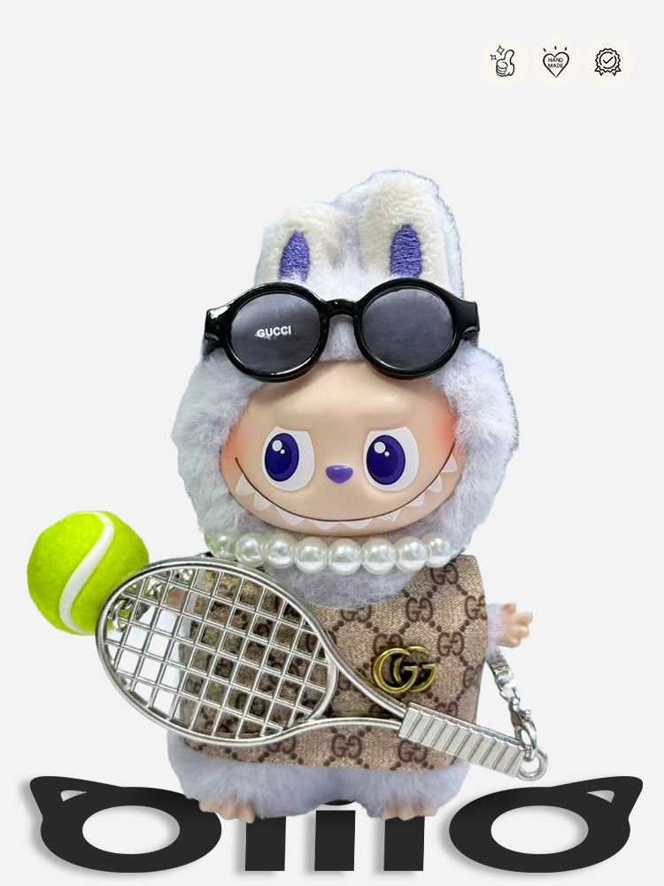 MINI Labubu Clothes Stylish Gucci - inspired Tennis Outfit