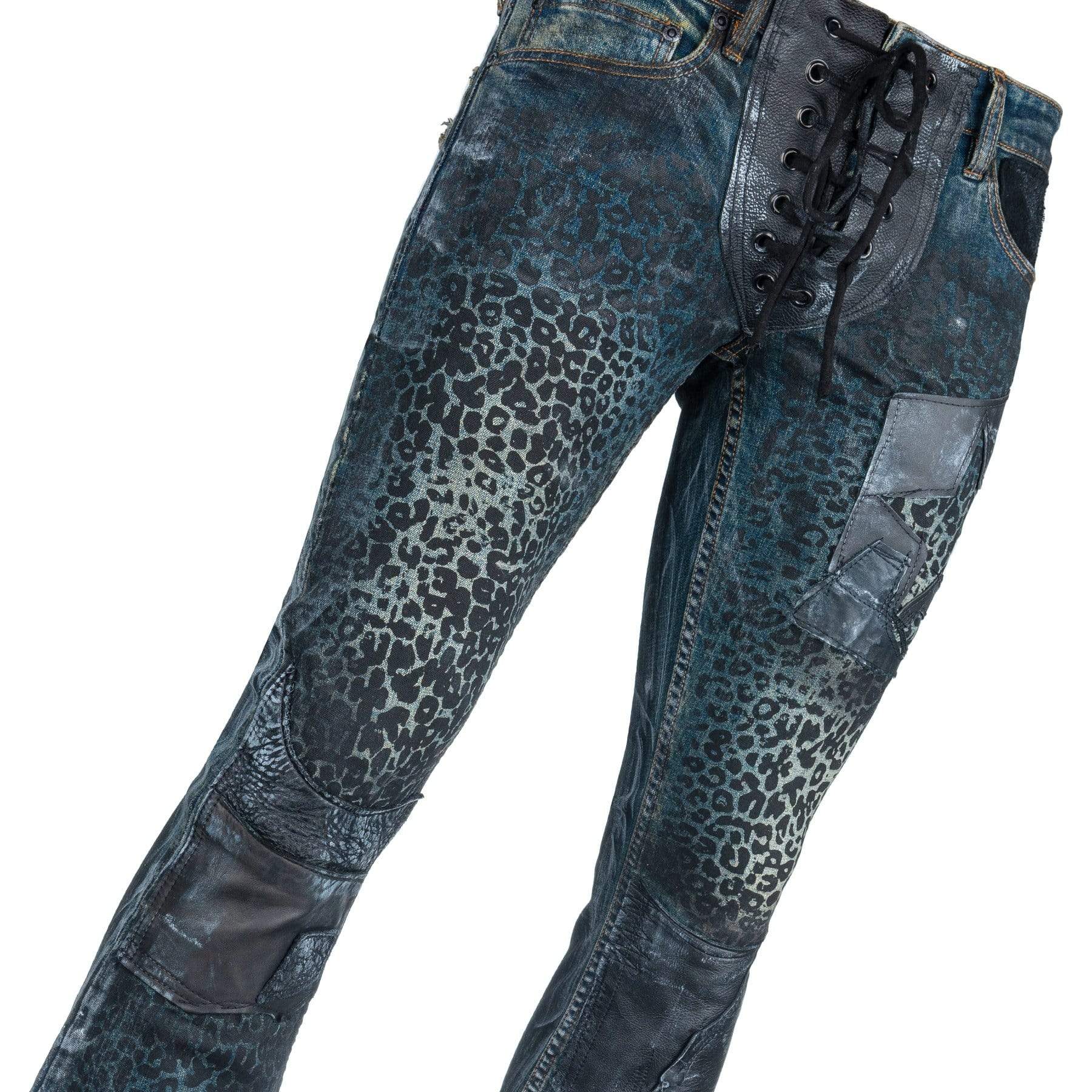 Pants - Blue Leopard