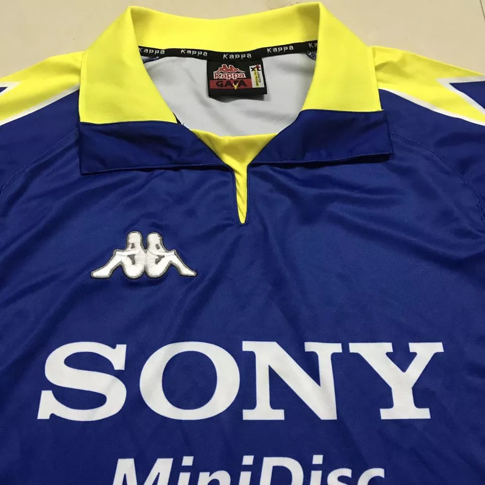 1997-1998 JUV Blue Retro Long Sleeve Soccer Jersey