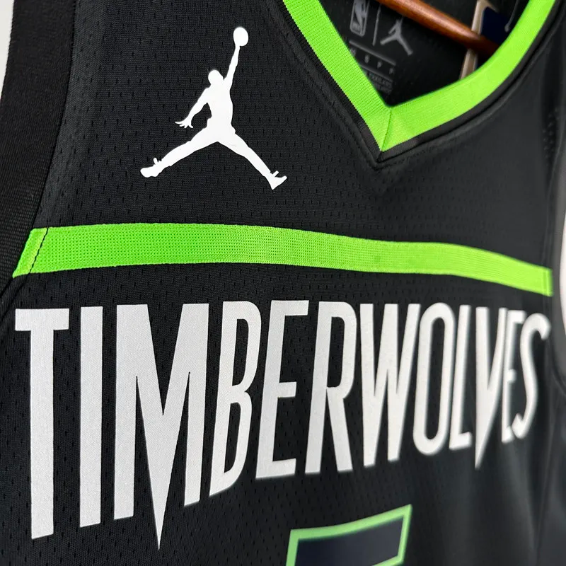 22-23 TIMBERWOLVES EDWARDS #5 Black Top Quality Hot Pressing NBA Jersey (Trapeze Edition)