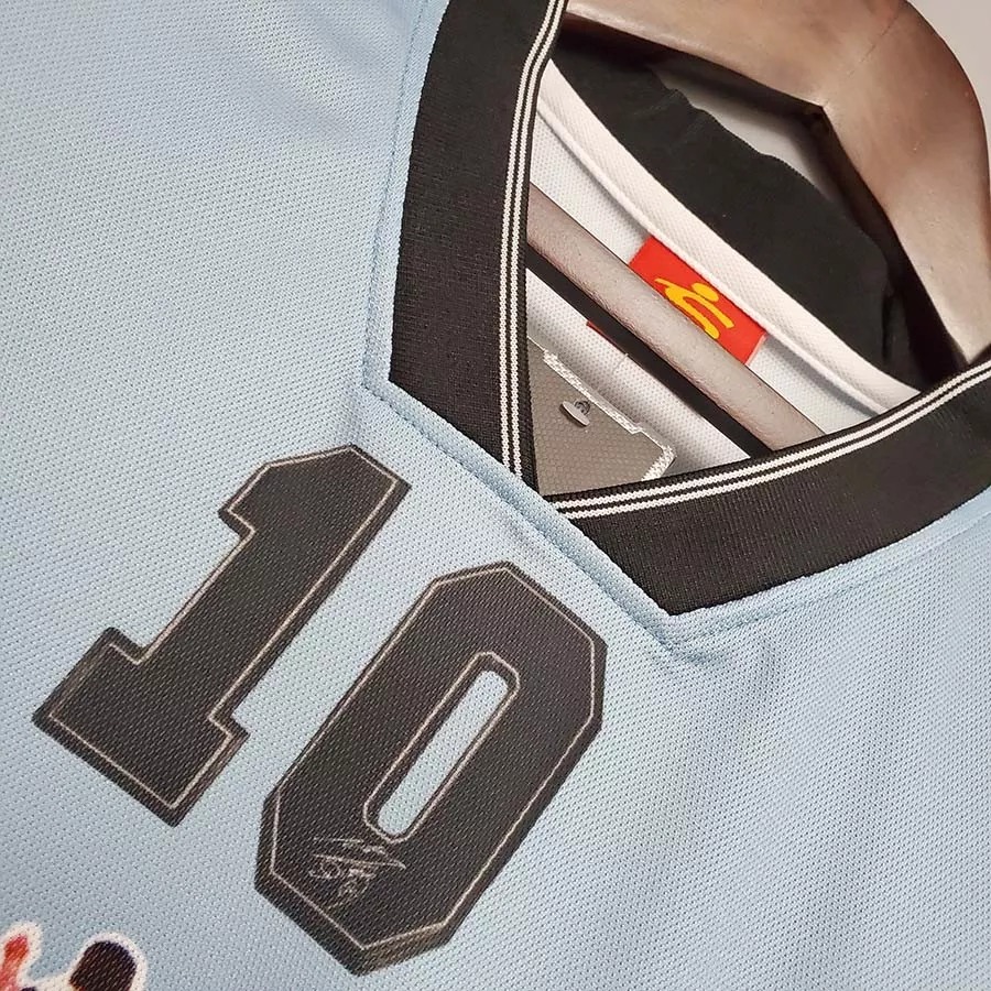 MARADONA 10# Argentina Home Retrot Soccer Jersey 2001