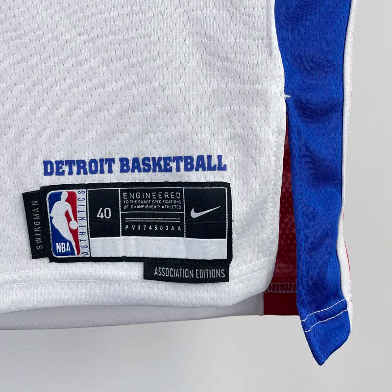 22-23 Pistons IVERSON #1 White Top Quality Hot Pressing NBA Jersey