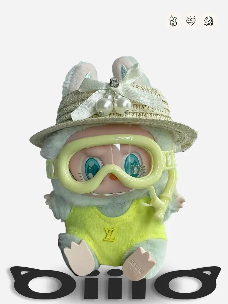 LABUBU Clothes LV Green Swimsuit