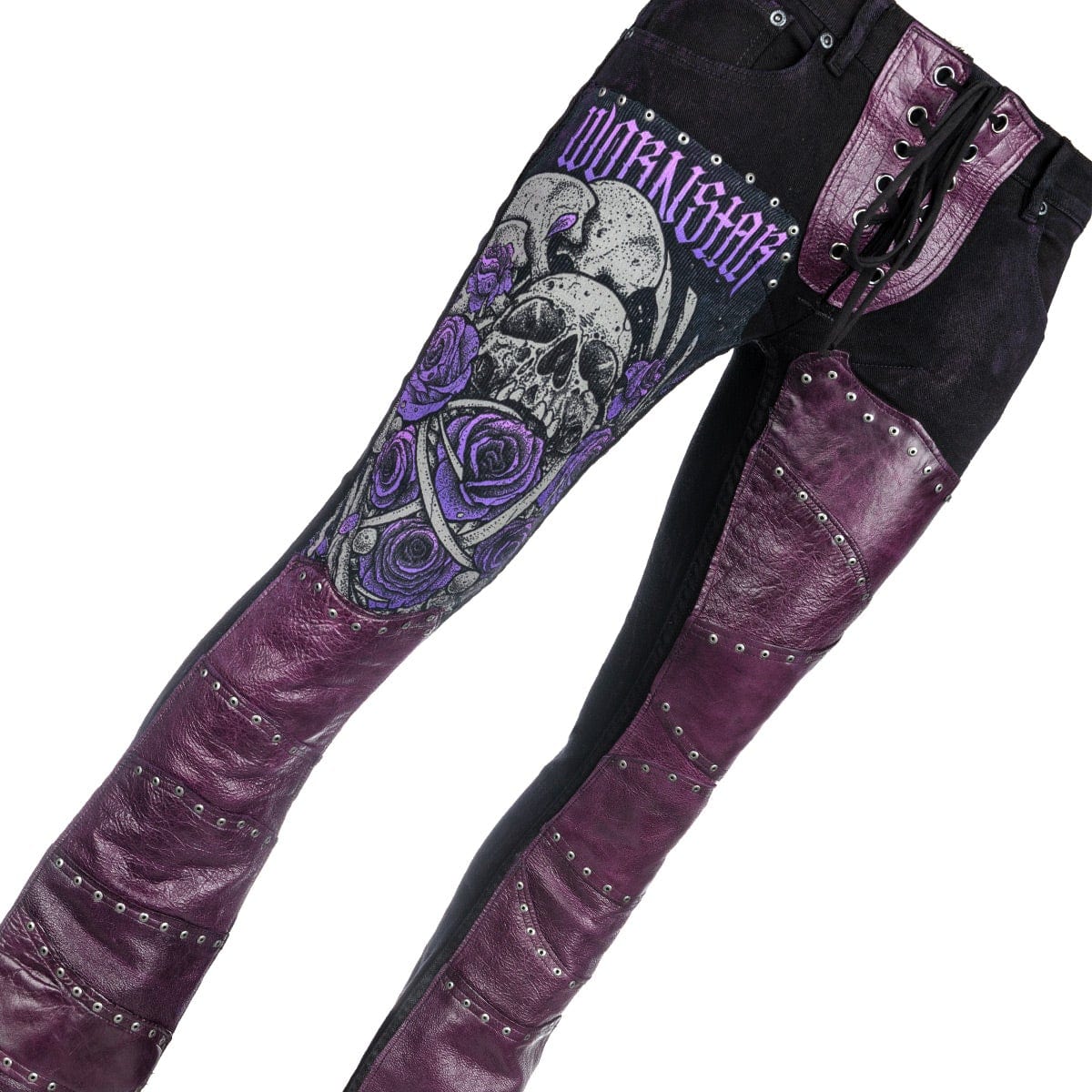Heartbreaking Bones Purple Rocker Pants