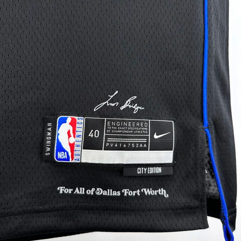23-24 Dallas Mavericks DONCIC #77 Black City Edition Top Quality Hot Pressing NBA Jersey(V领)