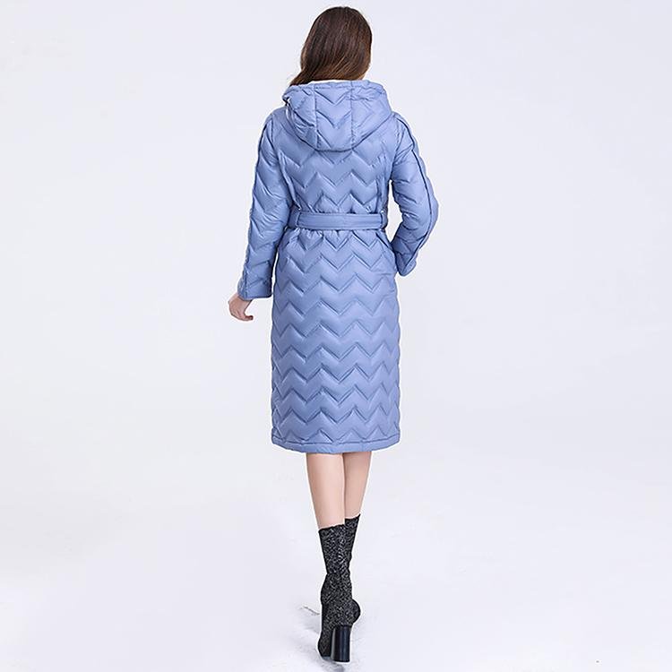Longer Light Blue Women's Down Jacket