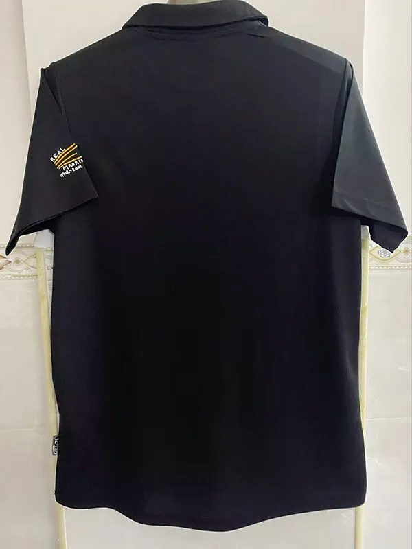 2002-2003 RMA Away Black Retro Soccer Jersey