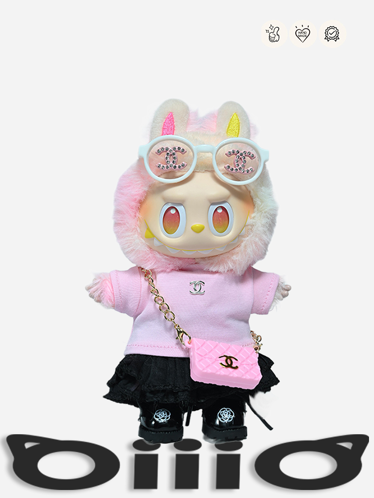 LABUBU CLOTHES CHANEL PINK PRINCESS DRESS