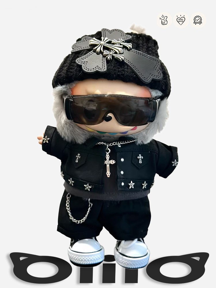 LABUBU CLOTHES ChromeHearts Black Street HIPPOP