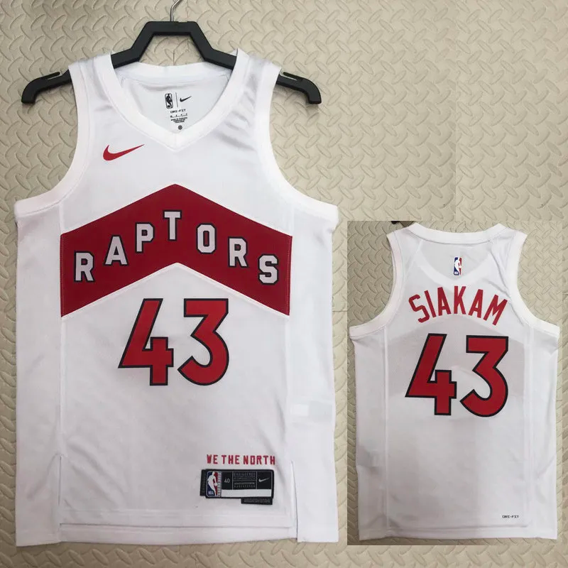 22-23 Raptors SIAKAM #43 White Top Quality Hot Pressing NBA Jersey