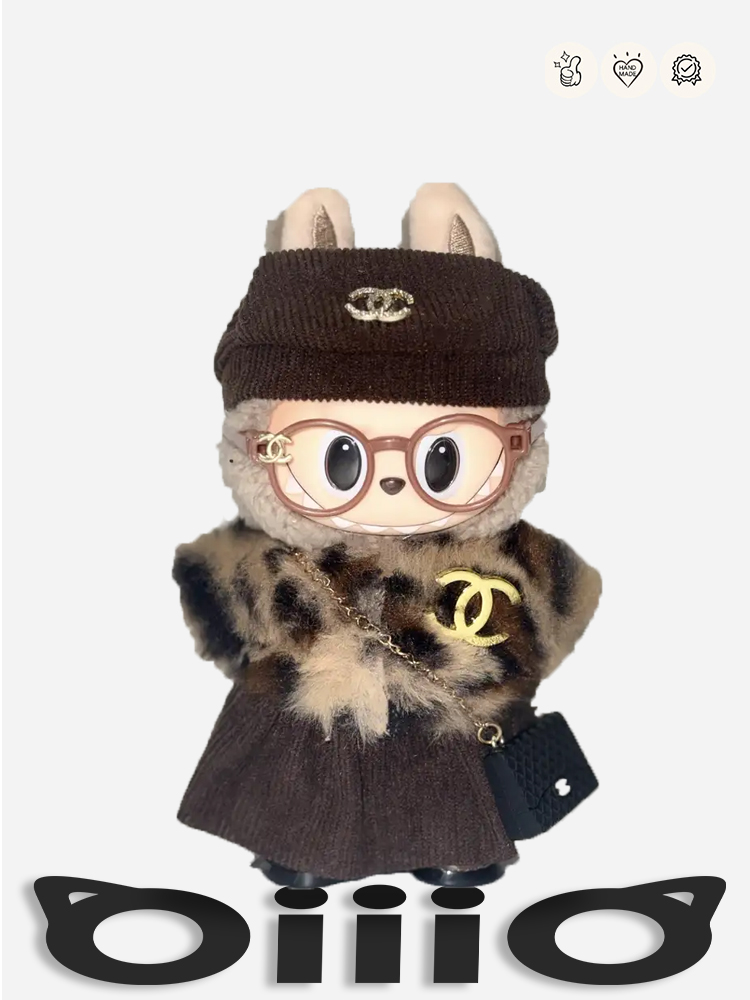 LABUBU CLOTHES CHANEL Leopard Dress