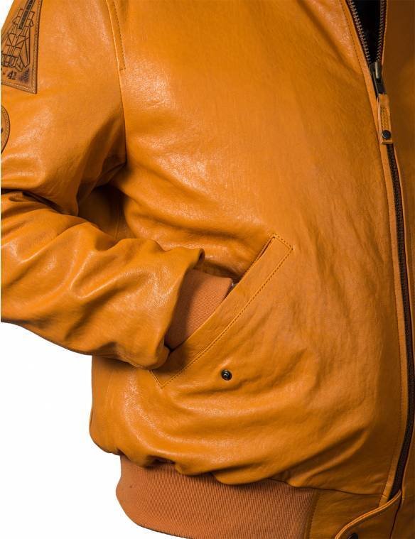 US NAVY TOM CAT BOMBER LEATHER JACKET