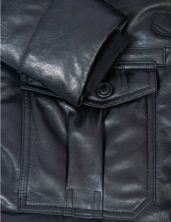 BALTO LEATHER PARKA LONG
