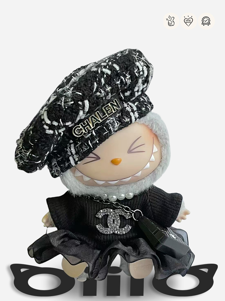 LABUBU Clothes Chanel Black Classic Outfit
