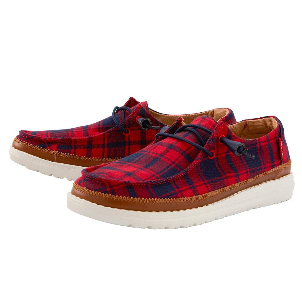 Women's Shoes Wendy Tartan Red