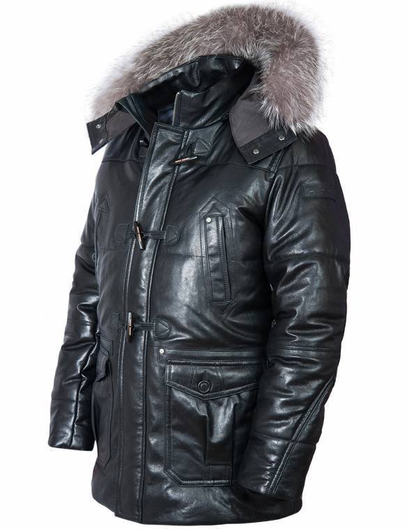 BALTO LEATHER PARKA LONG