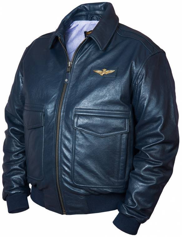 ITALIAN NAVY AIR FORCE AVIATOR LEATHER JACKET