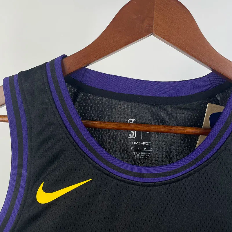 23-24 LAKERS JAMES #23 Black City Edition Top Quality Hot Pressing NBA Jersey