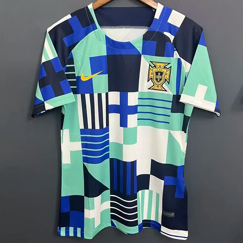 22-23 Portugal Blue White Training Shirts