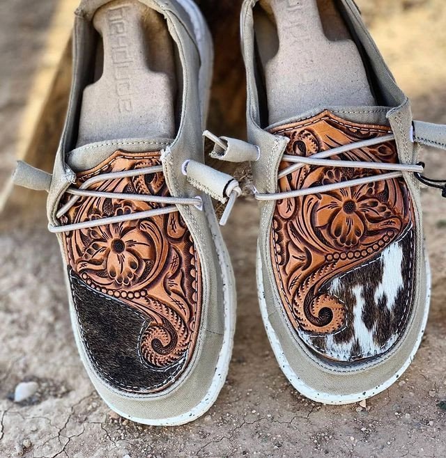 Women's Shoes Custom Wendy Leather Cowhide Patchwork