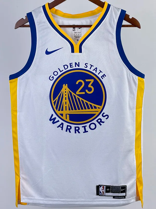 22-23 WARRIORS GREEN #23 White Top Quality Hot Pressing NBA Jersey