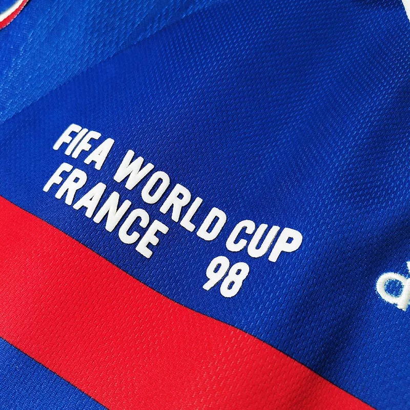 1998 France Home Blue Retro Soccer Jersey