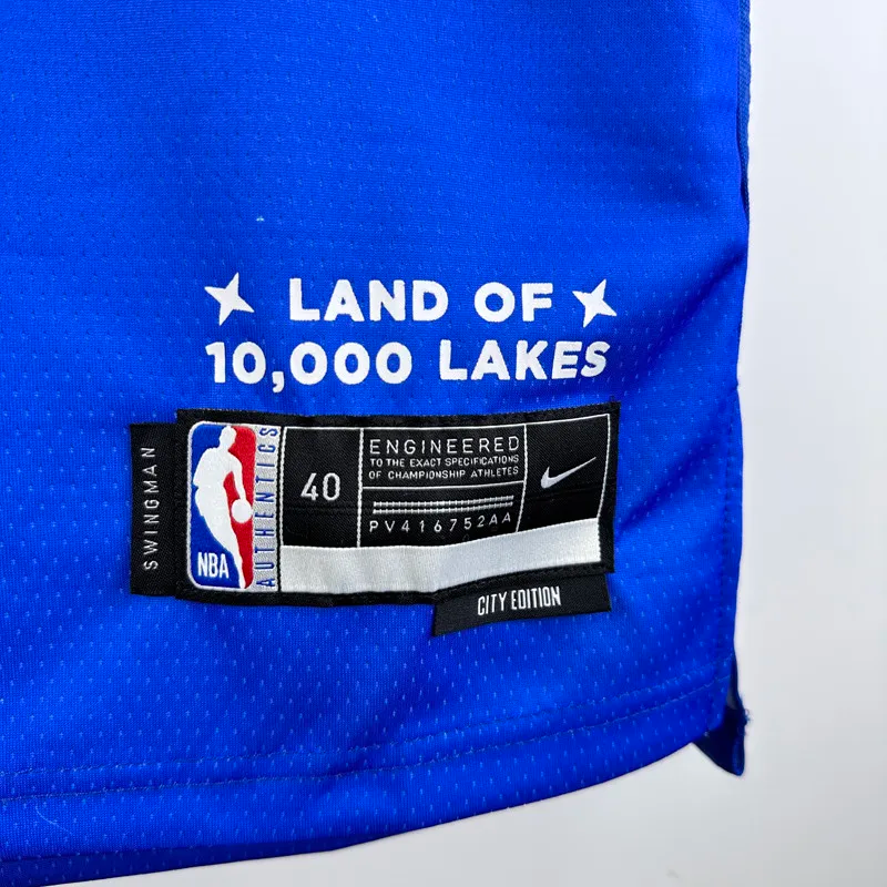 23-24 Timberwolves ANDERSON #1 Blue City Edition Top Quality Hot Pressing NBA Jersey