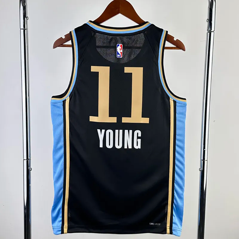 23-24 Hawks YOUNG #11 Black City Edition Top Quality Hot Pressing NBA Jersey