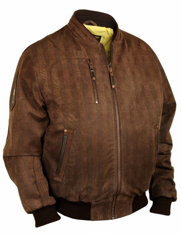 PANTERE NERE PRINTED SUEDE BOMBER LEATHER JACKET