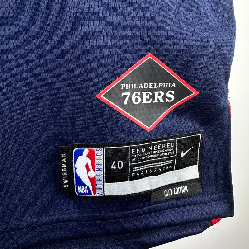 23-24 76ERS EMBIID #21 Dark Blue City Edition Top Quality Hot Pressing NBA Jersey