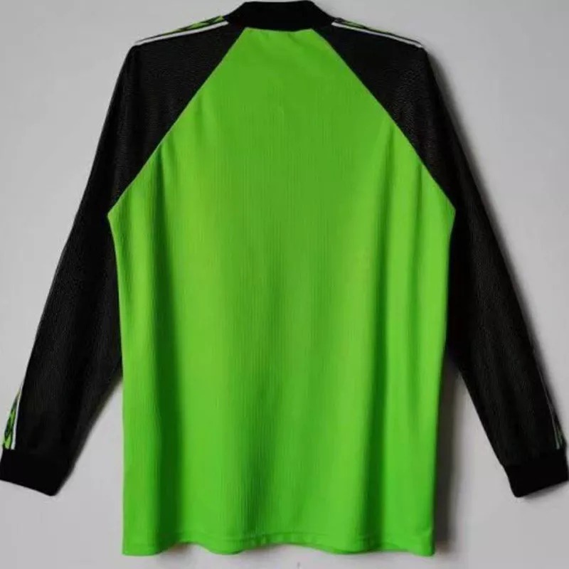 1998-1999 Man Utd Green Goalkeeper Long Sleeve Retro Soccer Jersey