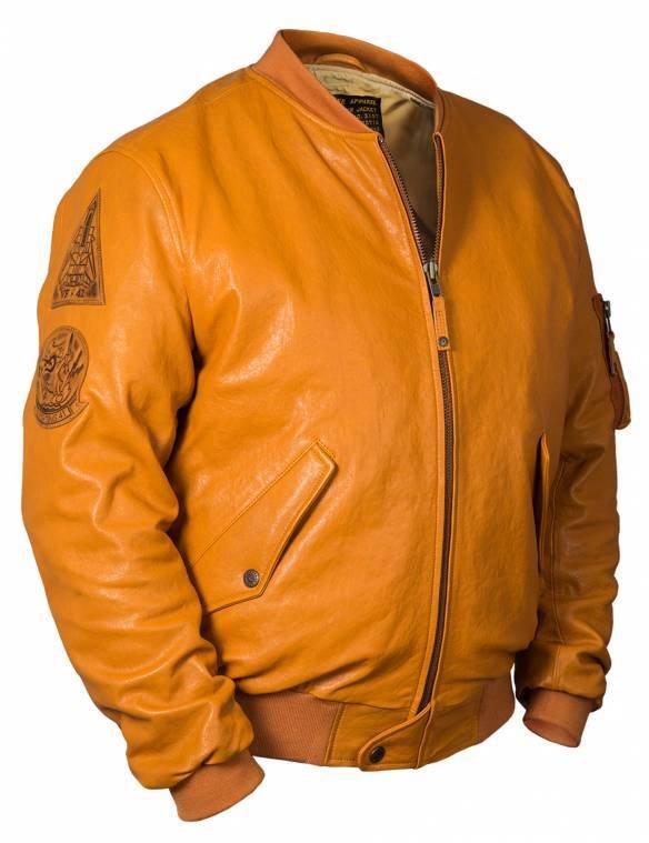 US NAVY TOM CAT BOMBER LEATHER JACKET