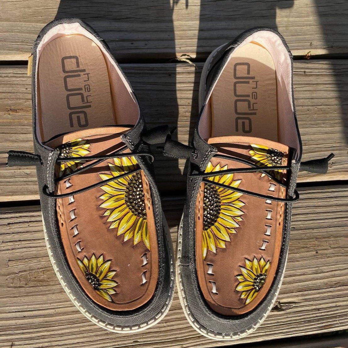 Women's Shoes Sunflower Leather Patch on