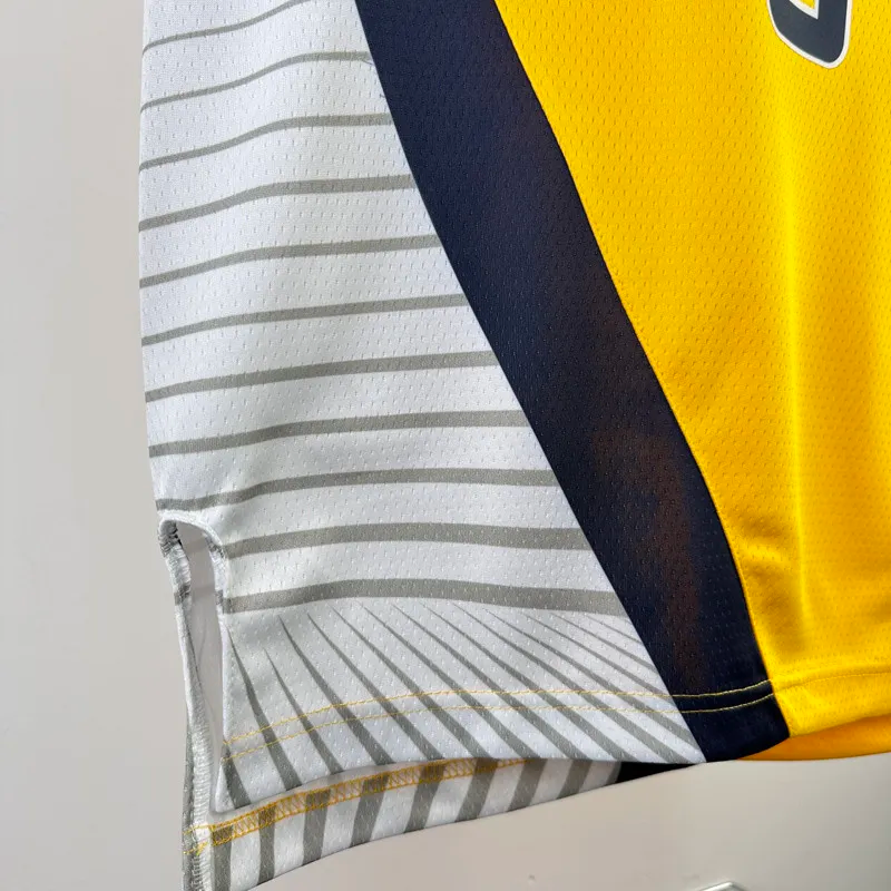 22-23 Indiana Pacers HALIBURTON #0 Yellow Top Quality Hot Pressing NBA Jersey