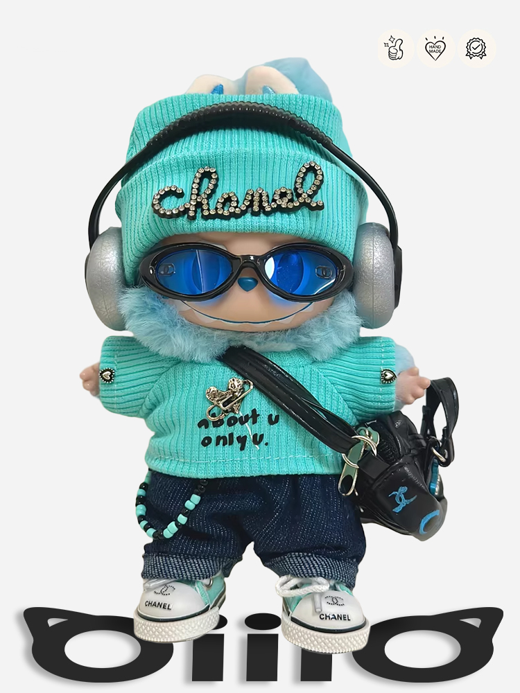 LABUBU CLOTHES CHANEL SKYBLUE HIPPOP START