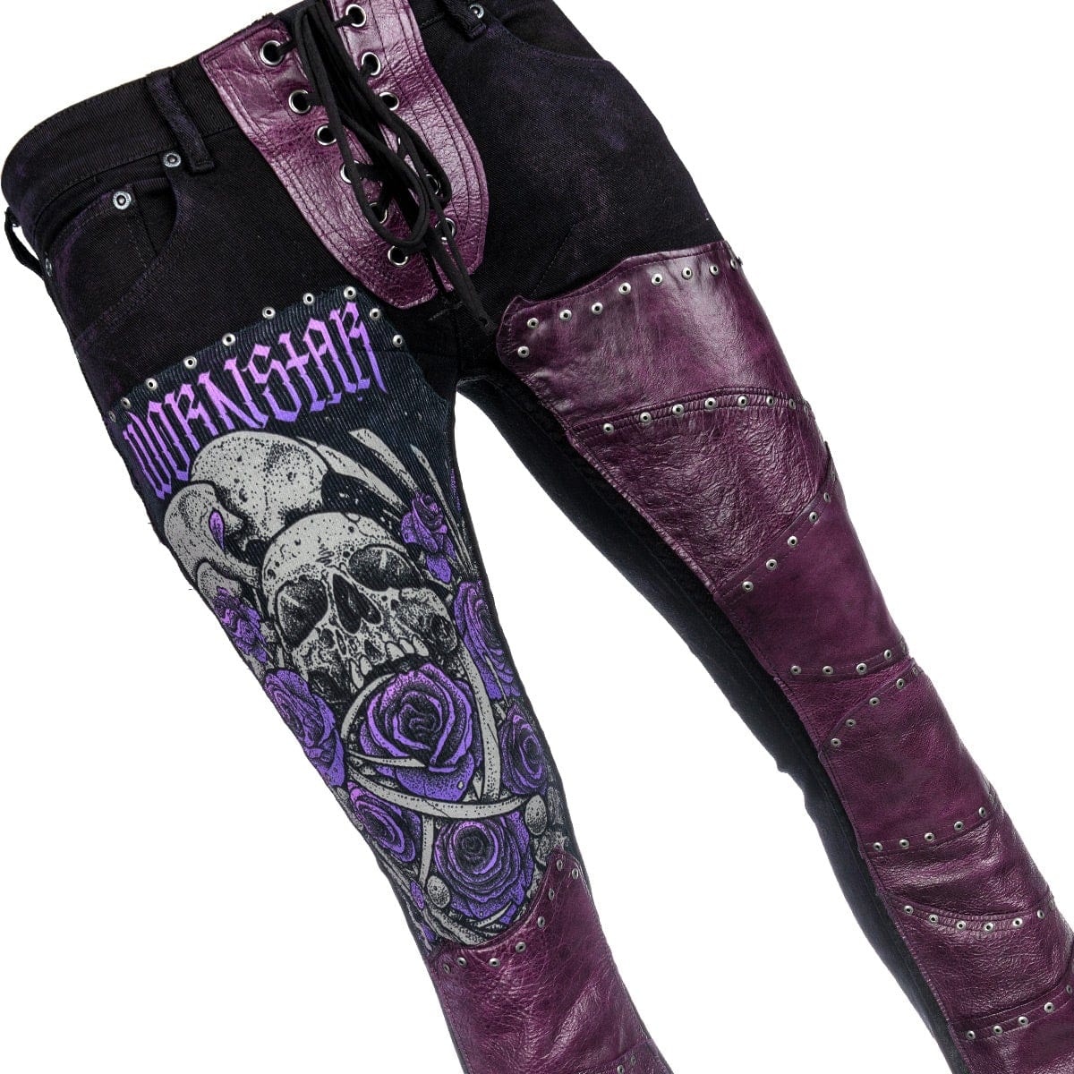Heartbreaking Bones Purple Rocker Pants