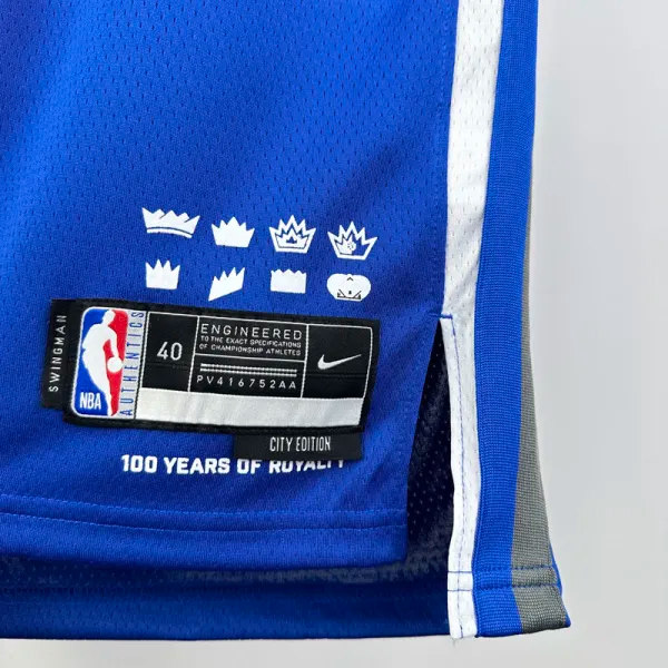 23-24 Kings MONK #0 Blue City Edition Top Quality Hot Pressing NBA