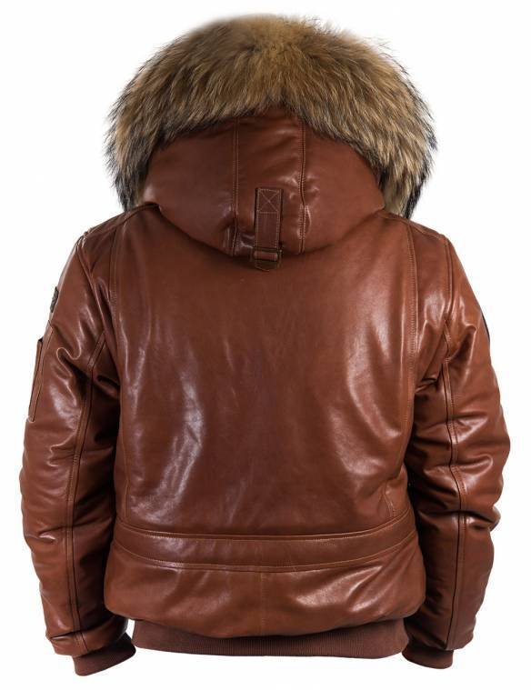 TOGO LEATHER PARKA COGNAC