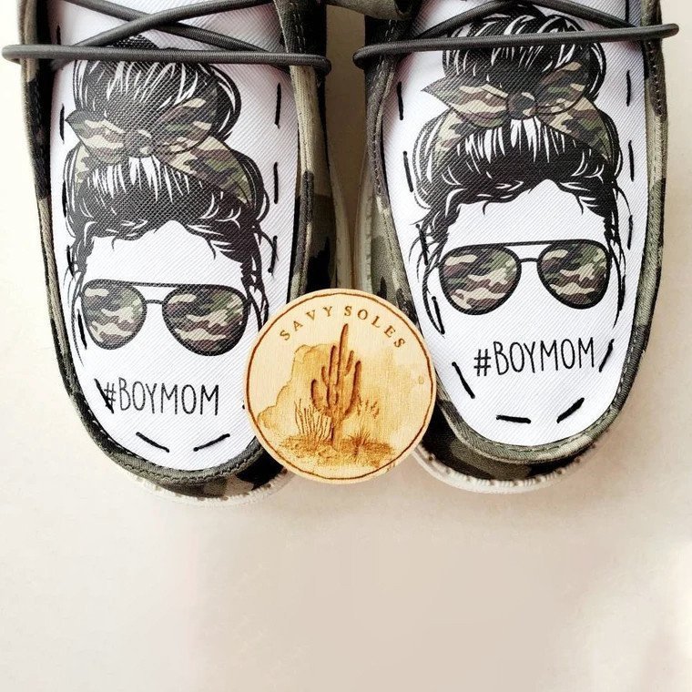 Women's Shoes Custom Boymom boy mom camo camouflage