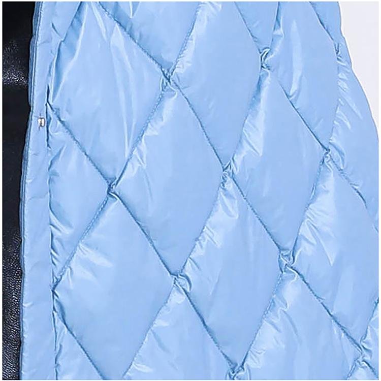 Longer Bright Blue Women's Down Jacket