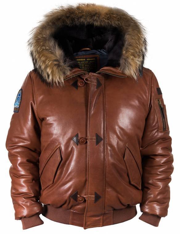 TOGO LEATHER PARKA COGNAC