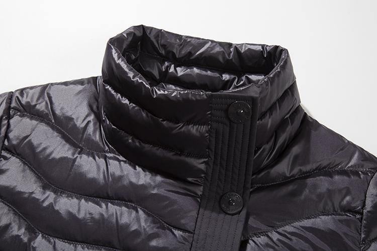 Longer Dark Purple Women's Down Jacket