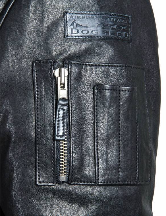TOGO LEATHER PARKA BLACK