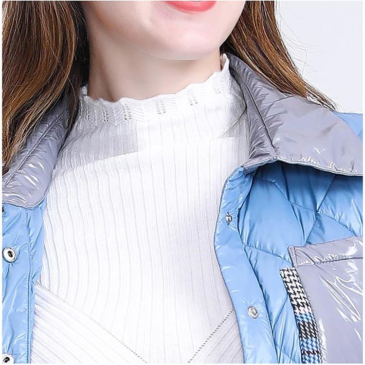 Longer Bright Blue Women's Down Jacket